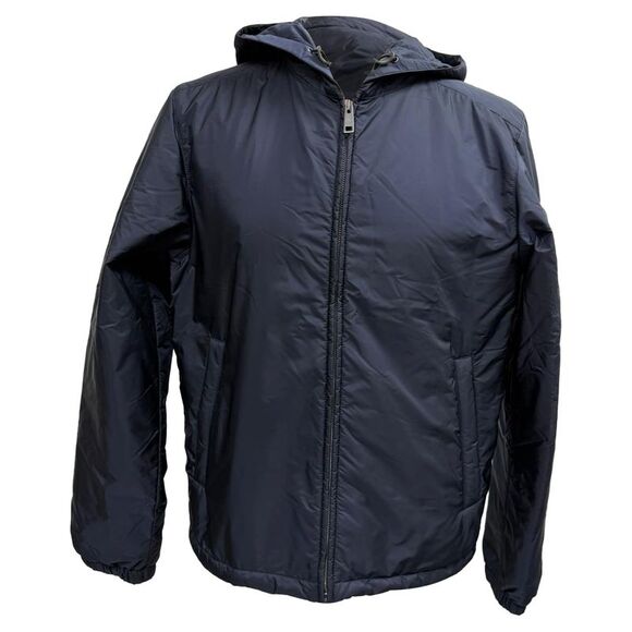Prada Sport Zip Front Jacket in Navy Blue Nylon
